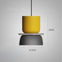 LED우드등넬리 천장조명선풍기 SANDYHA모던한 마카롱 펜던트 램프 Led 매달린 서스펜션 거실 서재 바 식당 침대 머리맡 침실 조명 장식 가구 108177, Small, down grey, up light blue