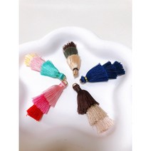 [그레이스샵] 수공예 귀걸이 만들기 부자재 DIY 재료 태슬 펜던트 4.5cm 믹스컬러 3단태슬 5pcs 한세트 (주문수량1 =5개)