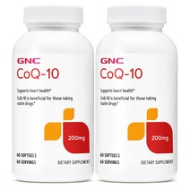 지앤씨 1+1 코큐텐 200MG 60정 코엔자임 GNC COQ-10, 2개, 60개