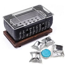 대형 가정용 일본식 석쇠그릴 화로 2인 혼밥 일인 1인, 일본화로 대형+연료5P