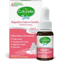 프로바이오틱스 Culturelle 베이비 소화 진정 컴포트 프로바이오틱012개월 8.5Ml 영유아 및 신생아의 주기적인 산통 가스 보채기 울음 장애에 도움을 줍니다. 비건 유전자
