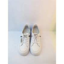 첼로제화 여성 운동화 가죽 스판 끈 5 cm 통굽 가죽 재질 화이트 칼라깔끔한 이미지 (뉴코아 성남)