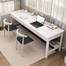 책상 테이블 학생용 독서실 의자 가정용 컴퓨터 서재 창가의 단단한 나무 긴 홈 스터디, 아이보리 싱글 테이블, 180x60x80cm