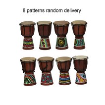 젬베 아프리카타악기 퍼커션북 미니젬베 8인치 아프리카 드럼 Djembe 4 핸드 다채로운 아트 패턴 타악기 AB, 04 4 Inch