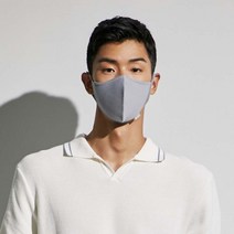 숨쉬기편한 구리 필터 빨아쓰는 스포츠 면 마스크 웜 그레이 (교체형 필터 3매 포함), 웜 그레이-L, 선택없음