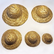 장식 밀짚모자-10cm(약20개) 미니밀짚모자 미니모자 여름 소품 인테리어 소품 장식용, 단품