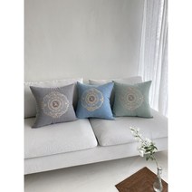 벨르 자연염색 모티브 레이스 쿠션 (7가지 컬러), 화이트