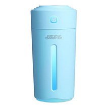 공기청정기 소형 대형 환기 원룸 사무실 가정용 Color Cup Essential Oil Aromatherapy LED Light Air Puri, 02 light blue