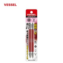 베셀 비트 GS142110 6.35x2x110mm 양두 엑스하드강 컬러 자석 십자 드라이버비트 2PCS 세트