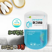 케어엔 왼쪽 눈밑떨림 얼굴경련 마그네슘 영양제 30정 임산부 안심섭취 1일 1정 적정량 250mg 순수 Magnesium 수유부 출산후 근육 신경 회복 에좋은 30대 여성 보조제