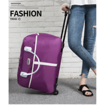 바퀴달린보스턴백 2박3일여행가방 이동식 고속버스 수하물 제주도 가벼운 파견, 라지 56*25*35cm, GJ2638퍼플
