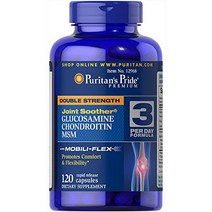 Puritan Pride Double Strength Glucosamine Chondroitin & MSM Joint Soother-120 Capsules