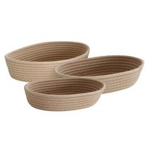 반느통 발효 빵 바구니 깜빠뉴 타원형 반죽 Banneton Brotform 등나무 교정 고리 버들 사워 도우 3 크기 개, C