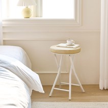 뉴올라 디자인스툴 원형스툴 간이의자 화장대의자 베르판 인테리어 보조스툴, 베이지