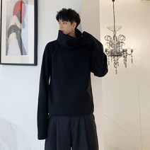 남자 가을 겨울 맨투맨 후드 티 터 틀 넥 헐렁 한 캐 주 얼 플러스 두 꺼 운 기모 스웨터 남녀 일본 길거리 힙 합 커 플 맨투맨