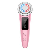 피부관리기 홈케어 리프팅 쿨링마사지기 클린징 페이셜 뷰티 디바이스 ems 라이트 테라피 메조테라피 페이스 마사지 페이셜 클렌징 머신 퍼밍 주름, 분홍색
