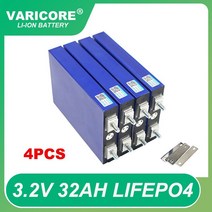 리튬 인산철 배터리 셀 배터리팩 리튬이온배터리 대용량 1-4pcs 3.2v 32ah lifepo4 인산염 3c 5c 방전 32000mah 12.8v 오토바이 자동차 모터 수정, 3개 3.2v 32아