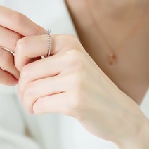 노이드비 써지컬스틸 큐빅포인트 얇은 꼬임 반지