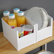 카페 원두 선반분리 재료수납 정리함 화장품 사무직 미니어쳐 거실, 모던화이트 펜트리수납함(와이드M)