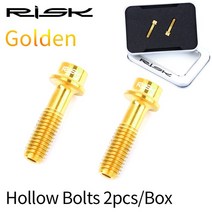2개/상자 mtb 산악 자전거 좌석 포스트 클램프 고정 볼트 도로, 05 Hollow-Golden