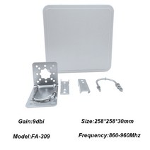 860-960MHZ 이득 9DBI 원형 편광 수동 IP67 방수 ABS 외부 야외 UHF RFID 안테나 리더