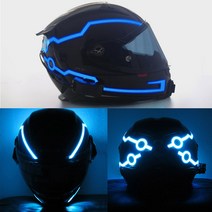 오토바이 튜닝 스티커 헬멧LED라이트, 2개세트-네온