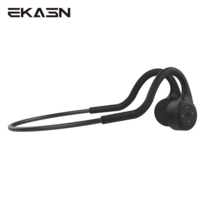 EKASN 무선 블루투스5.0 골전도 이어폰 IPX8 방수 블루투스/MP3 모드 전환 8GB 메모리 내장 스마트 노이즈캔슬링 서라운드 음질 초경량 헤드셋 X5, 블랙