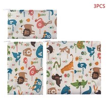 토스트 샌드위치 포장지 3pcs 방수 재사용 가능한 스낵 가방 친환경 빵 와플포장지, 5
