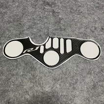 3D 오토바이 카본 룩 어퍼 트리플 요크 커버 프로텍터 스티커 케이스 야마하 R1 R1M 2015-2021 2016 2017 2018 용