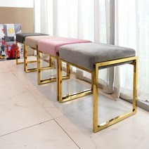 인테리어 디자인 카페 미니 간이 보조 스툴 화장대의자 모음, 02. 클로이 (그레이벨벳) CLT