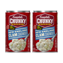 캠벨 청키 뉴잉글랜드 클램 크램 차우더 조개 감자 프로틴 단백질 스프 식사 533g 2캔