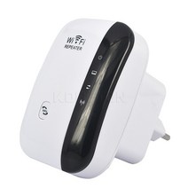 휴대용 라우터 무선 와이파이 리피터 300MBps 신호 증폭기 부스터 익스텐더 장거리 액세스 포인트, 하얀색_유럽 플러그, 01 WHITE_02 미국 플러그, 1개
