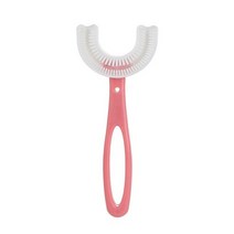 손잡이가 있는 U자형 유아 칫솔 실리콘 구강 관리 청소 브러시 아기 선물용 212 세, 4.S2 Pink For 612Y
