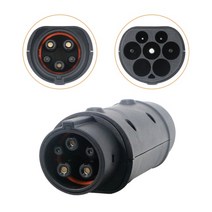 전기차충전기 전기차충전 evse 어댑터 32a 자동차 car ev 충 커넥터 sae j1772 socket type 2 to type 1 ev 어댑터, t2  t1