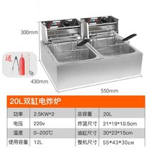 업소용 미니 튀김기 10L 2구 가정용 감자튀김 콜팝 핫도그 도너츠 꽈배기 튀김 덴뿌라, 10L x 2구 전기튀김기 2.5kw