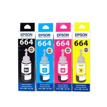 엡손 정품잉크 T664 세트 4컬러 L605 L655 M105 M205 L1455, 정품_T664 4색세트, 1개