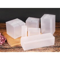 수납 박스10 개/몫 투명 PVC 호의 상자 초콜릿 사탕 플라스틱 파티 선물 포장, 02 Frosted_08 6x6x15cm