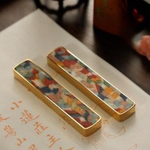 붓글씨 문진 고급 서진 황동 서예 동양화 레인보우 한지 종이 받침 누름쇠 책문진, A.1개