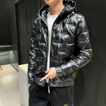 겨울 화이트 오리털 코트 청년 남성복