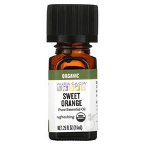 아우라카시아 순수 에센셜 오일 유기농 스위트 오렌지 7.4ml(0.25fl oz)