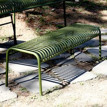 코나 철제 카페 야외 평벤치 정원 공원 야외용 평의자, 코코아브라운