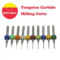 드릴연마기 공구 샤프너 전동 CNC PCB 드릴 비트 도구 키트 1 개 0.1mm-2.0mm 텅스텐 카바이드 금속 밀링 커터 회로 기판 밀랍 조각 기계용, 1.0mm, 10 1.0mm