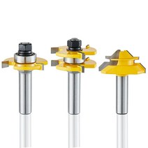 텅 및 그루브 라우터 비트 세트 도구 3 톱니 조절 가능한 T 모양 1.3cm1/2인치 섕크2팩 USA 미국, 1/2TG+1/2*3/4