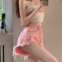 밑단 해짐 빈티지 숏팬츠
