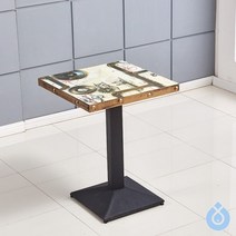 해외 신제품 상업 간단한 식당 의자 레스토랑 산업 식탁 수납 소파 경적 의자 세트 플러스-140428, 20. 60 X 60 사각 테이블