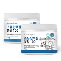 초유 단백질 분말 100% 면역글로불린 igG 20% 유단백추출물 MBP 가루 프로틴, 120g x 2개