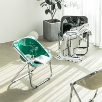 비비드 접이식 의자 편집샵 다이닝 모듈 체어, 투명색