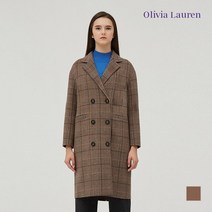 올리비아로렌 자수 포인트 핸드메이드 체크 코트 249630