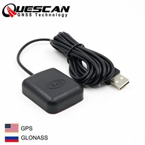 QUESCAN USB GNSS 수신기 안테나 GPS GLONASS 듀얼 모드 내장 neo-m8n 모듈차량용 안드로이드 내비게이션 U, 한개옵션0