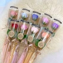 둥둥플라워 비누꽃 한송이 꽃다발 입학식 졸업식 수료식 시상식 행사 꽃선물, 라이트 바이올렛 장미